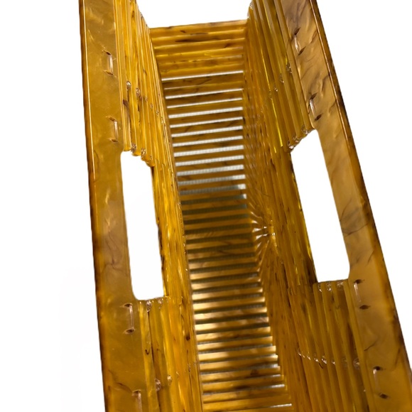 Tortoise Shell Beach Tote / Summer Party Purse - Picture 2 of 6